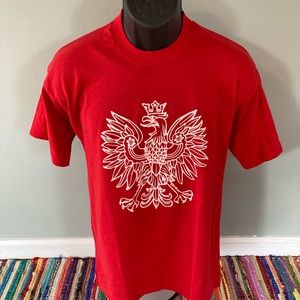 80s Heraldic Eagle Logo Shirt Roman Medieval  Screen Stars Large